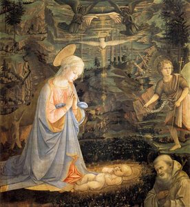 Adorazione Del Bambino Con I Santi — Filippo Lippi