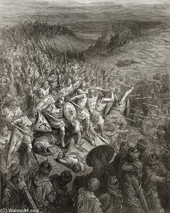I Soldati Di Godfrey Spingono Sull'esercito Musulmano — Paul Gustave Doré