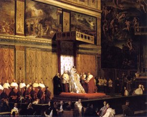 Pope Pius Vii In The Sistine Chapel — Žanas Ogiustas Dominikas Engras