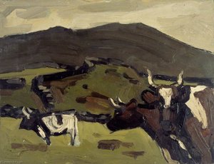 Rozrůzněné Krávy Na Poli — Kyffin Williams