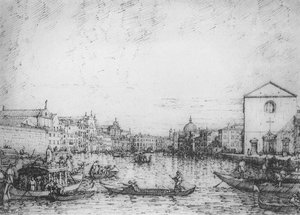 Canal Grande: Blick Nach Nordosten Von Santa Croce Nach San Geremia — Giovanni Antonio Canaletto