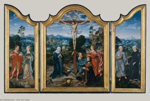 The Crucifixion With Saints And A Donor — Joos Van Cleve