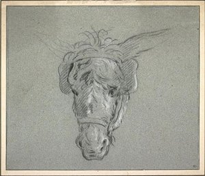 Head Of A Donkey — Jean-baptiste Oudry