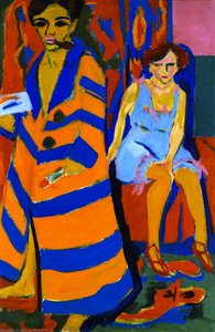 Self-portrait With Model — Ernstas Ludvigas Kiršianas