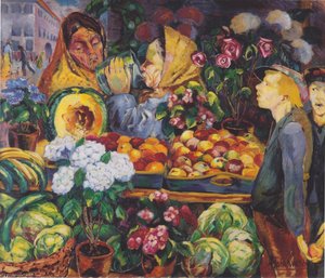 Market Scene — Aksel Waldemar Johannessen