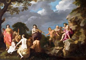 The Musical Contest Between Apollo And Marsyas — Cornelius Van Poelenburgh