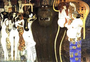El Friso De Beethoven: Las Fuerzas Hostiles. Parte Izquierda, Detalle — Gustav Klimt