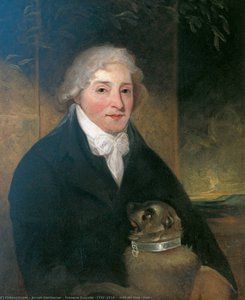 Venanzio Rauzzini (1747–1810), With His Dog 'turk' — Joseph Hutchinson