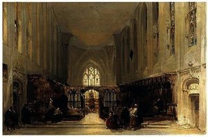 Interior Of A Church — David Roberts