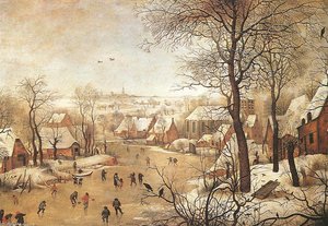 Winter Landscape With A Bird-trap — Pieter Bruegel The Younger