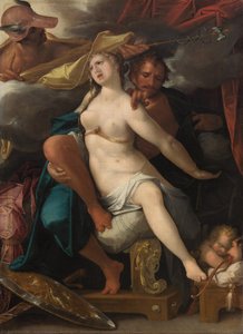 Venus And Mars Warned By Mercury — Bartholomeus Spranger