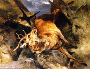 Un Cervo Caduto Da Un Precipizio — Sir Edwin Henry Landseer
