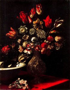 Death Nature With Flowers — Carlo Dolci