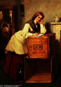 Lady Writing A Letter — Thomas Faed