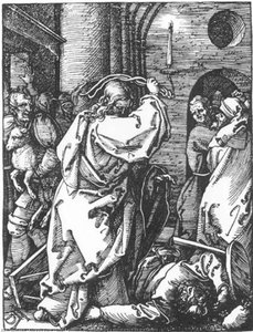 Petite Passion : Christ Poussant Les Marchands Hors Du Temple — Albrecht Dürer