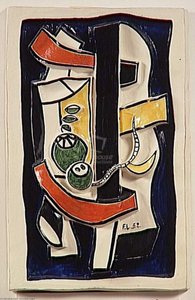Grüne Früchte Auf Blauem Hintergrund — Fernand Léger