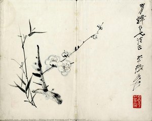Zhang Daqian Bamboo And Plum Blossom — Zhang Daqian