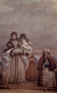 Szene Spaziergang Im Winter — Giandomenico Tiepolo