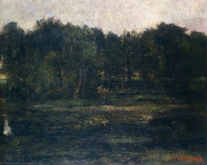 La Mare Aux Peupliers Ou Etang Aux Peupliers — James Ensor
