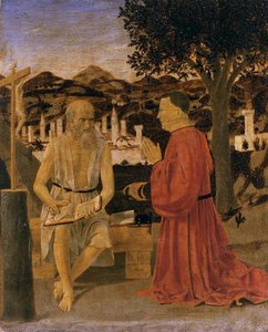 St. Jerome Og En Giver — Piero Della Francesca
