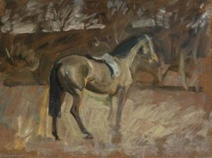 A Bay Horse In A Landscape — Sir Alfred James Munnings
