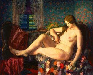 Nude With Hexagonal Quilt — 乔治·韦斯利·贝娄 (qiáo Zhì Wēsīlì Bèi Lóu)