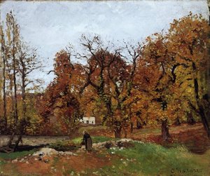 Paisagem Outonal Próximo À Louveciennes — Camille Pissarro