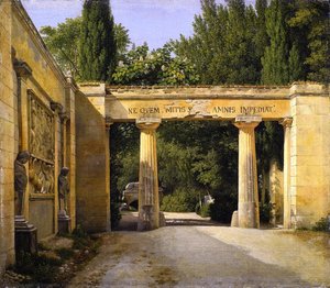 View Of The Garden Of The Villa Borghese In Rome — Christoffer Wilhelm Eckersberg