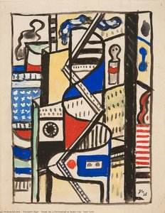 Studie Für Eine Dekoration Am Radio City — Fernand Léger