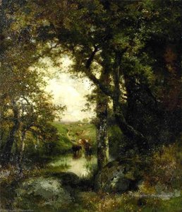 Pool In The Forest, Long Island — Thomas Moran