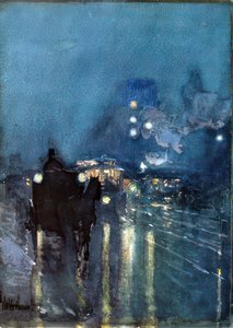 Nocturno, Incrocio Ferroviario, Chicago — Frederick Childe Hassam