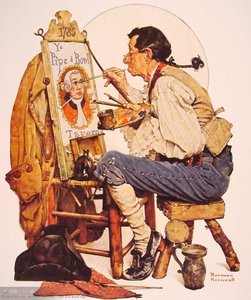 Il Pittore Di Insegne Pipe And Bowl — Norman Rockwell