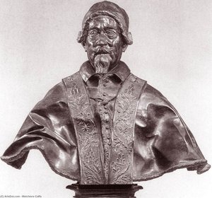 Bust Of Alexander Vii — Melchiore Caffa