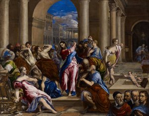 Christ Driving The Traders From The Temple — El Greco
