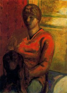 Woman With Dog — Pierre Bonnard