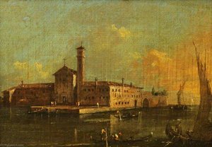 View Of The Island Of San Lazaro, Venice — Francesco Lazzaro Guardi