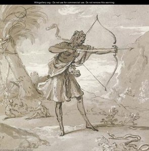 A Female Archer In A Landscape, A Snake To The Right — Jean-baptiste Oudry