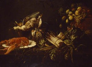 Still Life Cu Crabi, Legume, Fructe Și Jocuri — Adriaen Van Utrecht