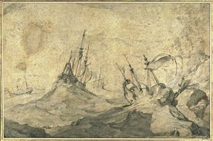 A Big Storm On The Sea — Pierre Puget