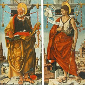 Griffoni Polyptych: St Peter And St John The Baptist — Francesco Del Cossa