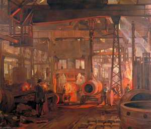The 'l' Press Forging The Jacket Of An 18 Inch Gun, Armstrong Whitworth Works, Openshaw — Anna Airy