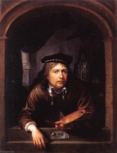 Autoportreto Numa Janela — Gerrit Dou