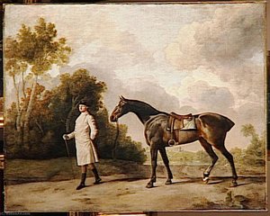 Portait D'assheton, Ier Vicomte Curzon, Avec Sa Jument Maria — George Stubbs