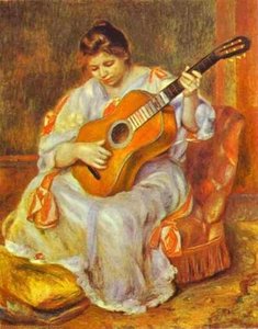 Žena Koja Svira Gitaru — Pjer Ogist Renoar