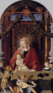 Virgin And Child With Angels — Lucas Van Leyden