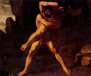 Lucha De Hércules Con Anteo — Francisco De Zurbarán