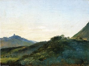 Italian Hills At Dawn — François Marius Granet