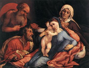 Madonna And Child With St. Jerome, St. Joseph And St. Anne — Lorenzo Lotto