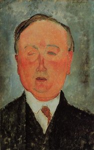 Homme Portant Une Monocle Nommé Bidou — Amedeo Clemente Modigliani