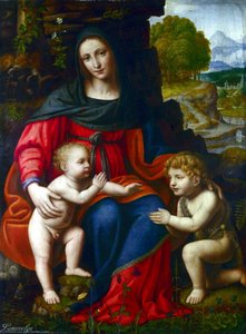 The Virgin And Child With Saint John — Bernardino Luini